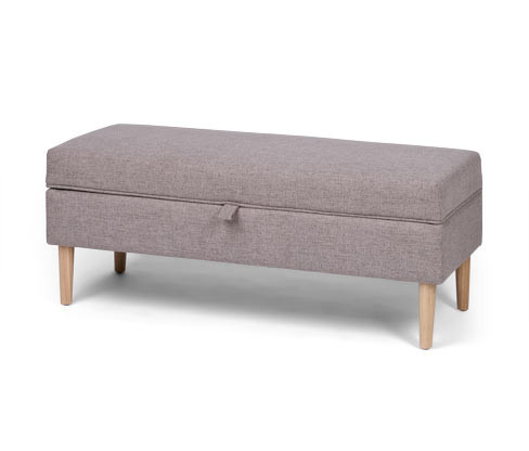 Tchibo - Polstrovaná lavice s úložným prostorem - barva: šedá