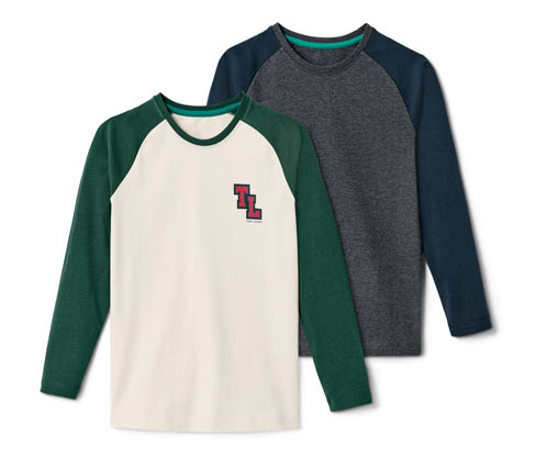 Tchibo - Trika s dlouhým rukávem - pro ženy - vel. 122/128 - barva: modrá