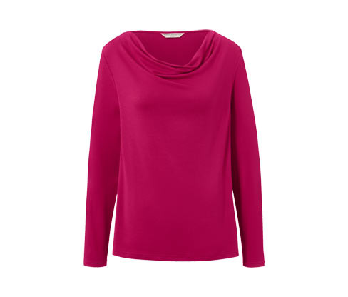 Tchibo - Halenkové triko s vodopádovým výstřihem - pro ženy - vel. S 36/38 - barva: červená