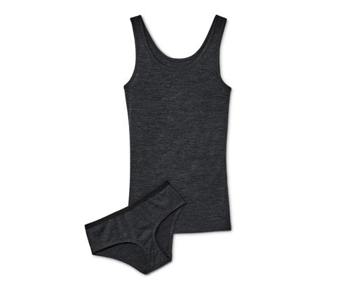 Tchibo - Spodní prádlo s vlnou s certifikací RWS - pro ženy - vel. XS 32/34 - barva: šedá