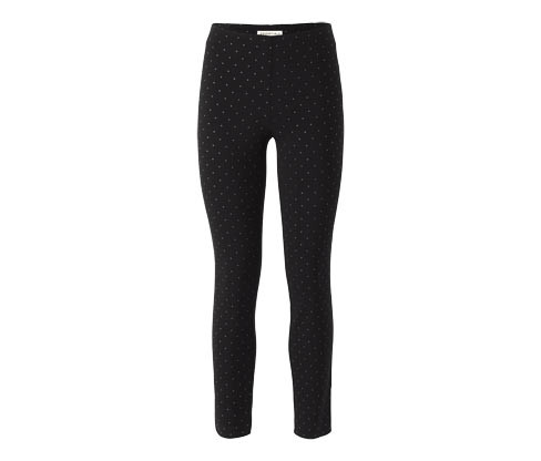 Tchibo - Puntíkované strečové kalhoty - pro ženy - vel. 36 - barva: černá/s puntíky