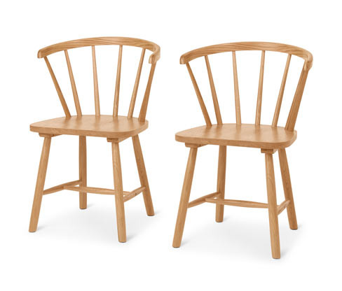 Tchibo - Židle z masivního dřeva s područkami - barva: hnědá