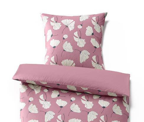 Tchibo - Povlečení z mikrovlákna - barva: růžová