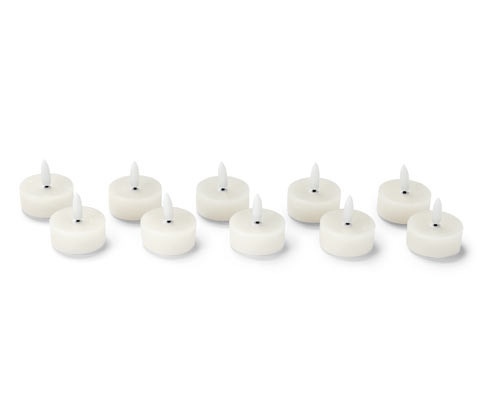 Tchibo - Čajové svíčky z pravého vosku s LED - barva: bílá