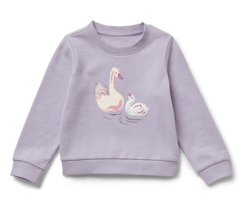 Tchibo - Dětská mikina s počesanou vnitřní stranou - pro miminko - vel. 50/56 - barva: fialová