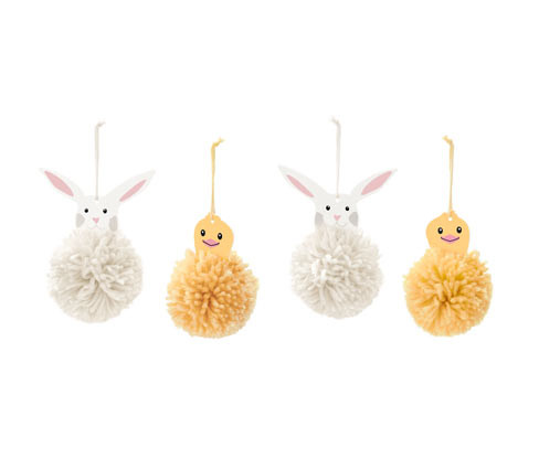 Tchibo - Velikonoční kutilská sada střapců - barva: bílá