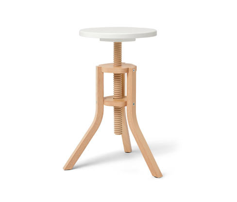 Tchibo - Šroubovací stolička - barva: bílá