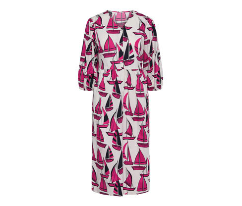 Tchibo - Midi šaty s potiskem - pro ženy - vel. 34 - barva: černá