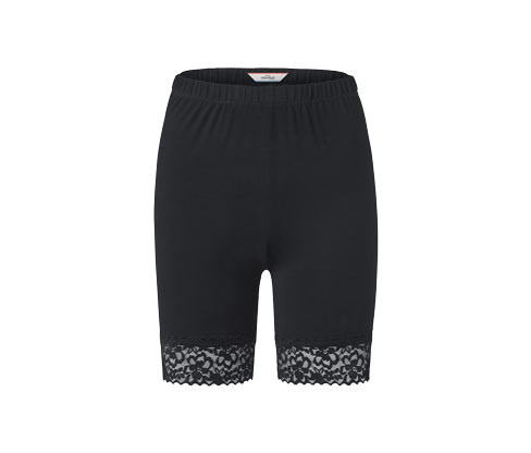 Tchibo - Cyklistické šortky s krajkovým lemem - pro ženy - vel. S 36/38 - barva: černá