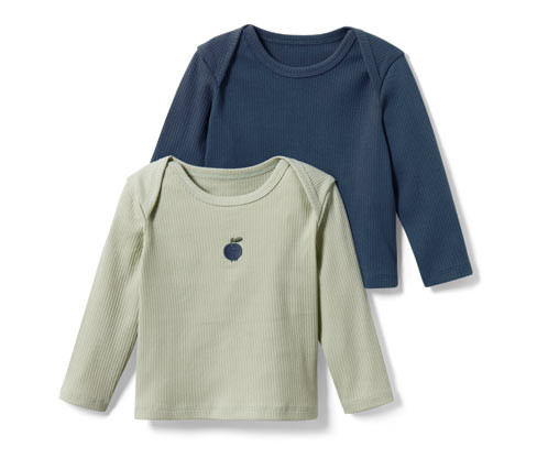 Tchibo - Dětská trika s dlouhým rukávem - pro miminko - vel. 50/56 - barva: modrá