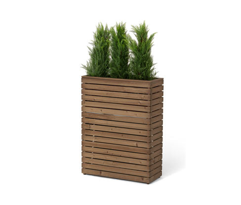 Tchibo - Prvek pro rozdělení prostoru s truhlíkem »Tinus« - barva: hnědá