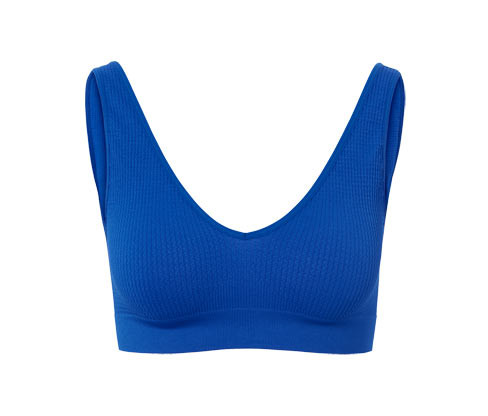 Tchibo - Strukturovaná bezešvá podprsenka - pro ženy - vel. S 36/38 - barva: modrá