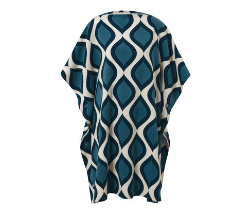 Tchibo - Ručníkové pončo 2 v 1 - barva: modrá