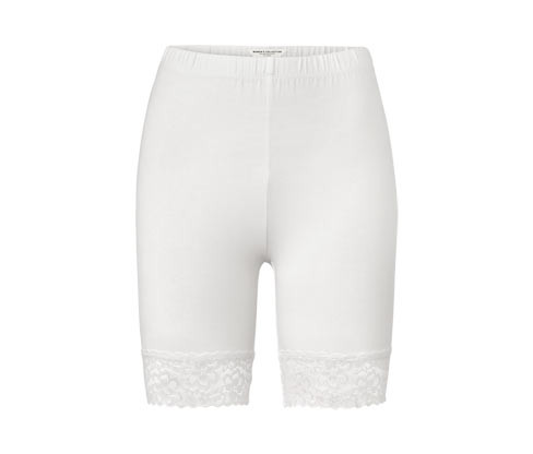 Tchibo - Cyklistické šortky s krajkovým lemem - pro ženy - vel. S 36/38 - barva: bílá