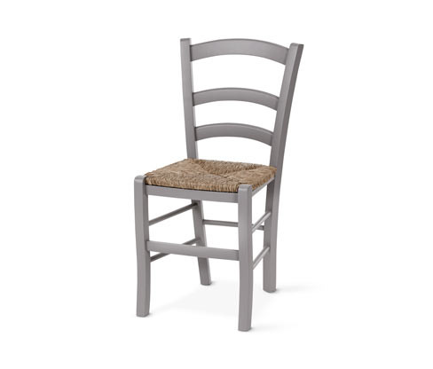 Tchibo - Židle s vyplétanou sedací plochou - barva: šedá