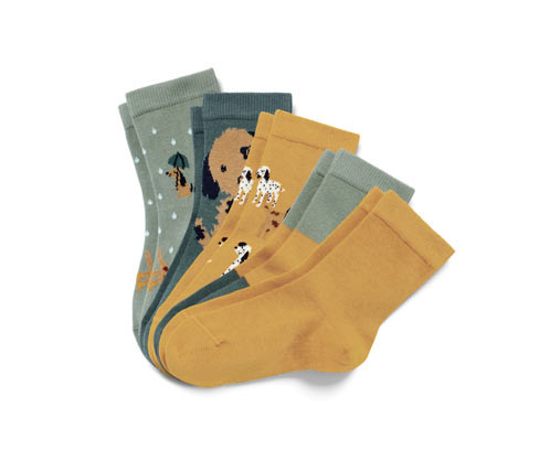 Tchibo - Dětské ponožky - vel. 23-26 - barva: zelená/žakár