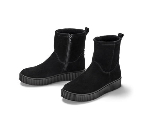 Tchibo - Kotníkové boty ze semišové kůže - pro ženy - vel. 37 - barva: černá