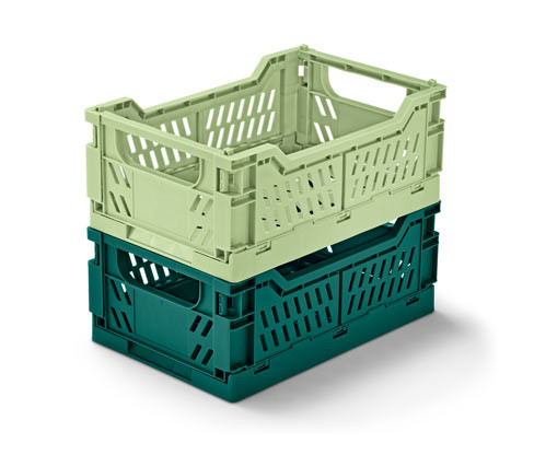 Tchibo - Skládací úložné boxy - barva: zelená