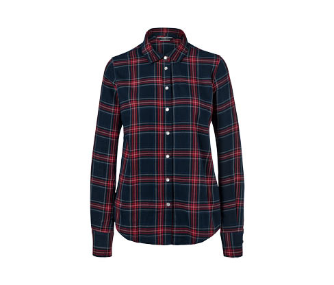 Tchibo - Kostkovaná halenka z bavlněného flanelu - pro ženy - vel. 36 - barva: modrá/kostkovaný