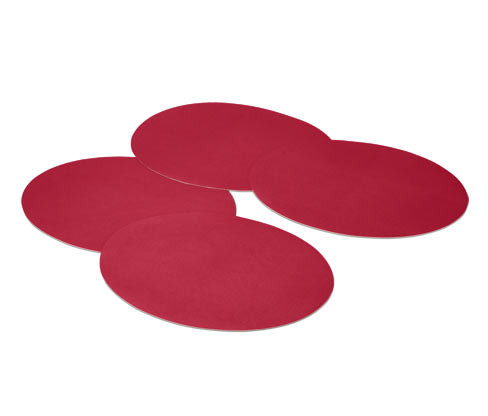 Tchibo - Oboustranná prostírání - barva: červená