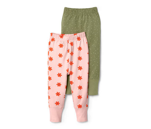 Tchibo - Dětské tepláky 2 ks - pro miminko - vel. 50/56 - barva: bílá