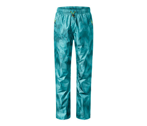 Tchibo - Kalhoty do deště - pro ženy - vel. XS - barva: modrá/s potiskem