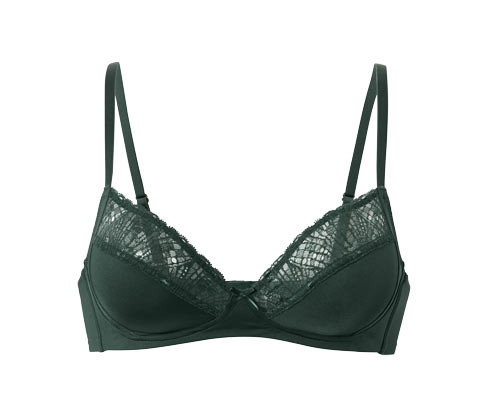 Tchibo - Měkká podprsenka - pro ženy - vel. 75B - barva: zelená