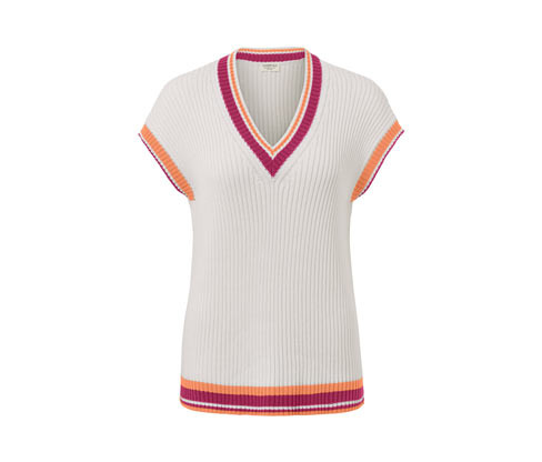 Tchibo - Pletená vesta - pro ženy - vel. XS 32/34 - barva: bílá