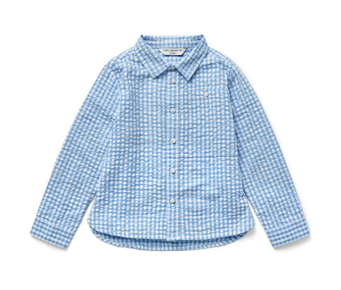 Tchibo - Dětská košile - pro kluky - vel. 86/92 - barva: modrá/kostkovaný