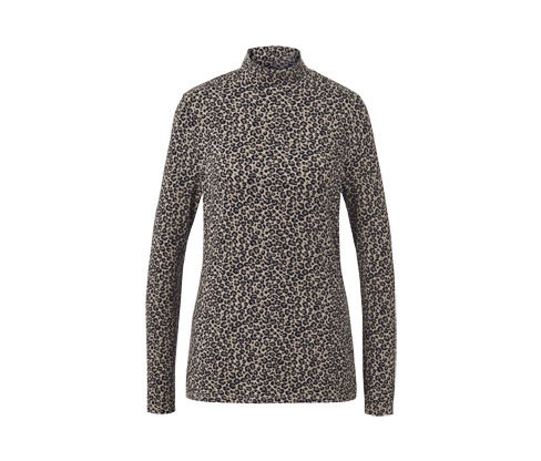 Tchibo - Halenkové triko se stojáčkem a potiskem - pro ženy - vel. S 36/38 - barva: černá/s potiskem