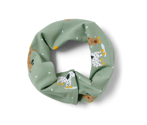 Tchibo - Dětský šátek na krk se suchým zipem - barva: zelená