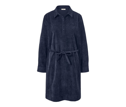 Tchibo - Manšestrové šaty - pro ženy - vel. 36 - barva: modrá