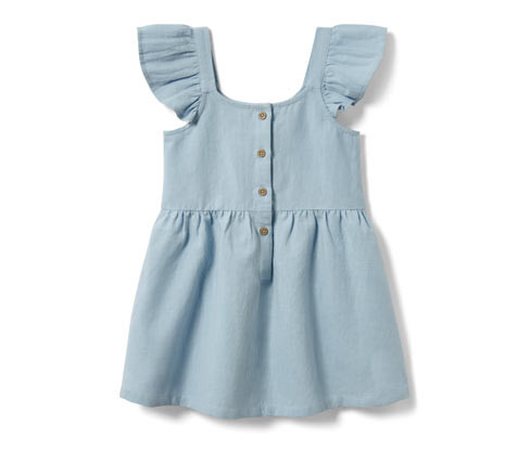 Tchibo - Dětské tkané šaty - pro dívky - vel. 86/92 - barva: modrá