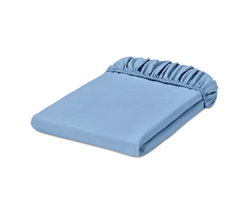 Tchibo - Perkálové napínací prostěradlo, světle modrá, nadměrná velikost