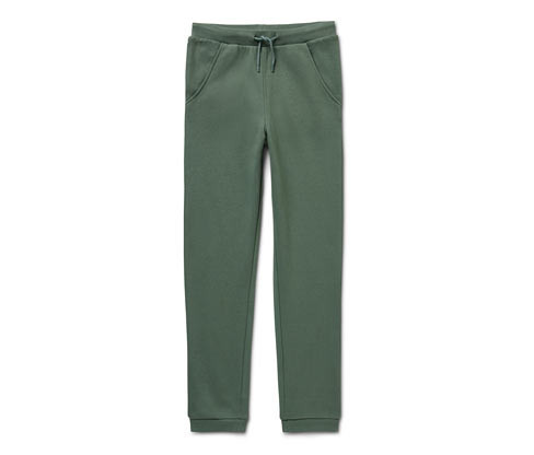 Tchibo - Dětské teplákové kalhoty - pro ženy - vel. 122/128 - barva: zelená