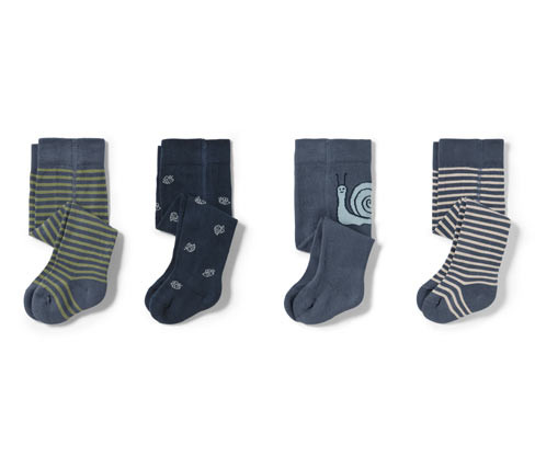 Tchibo - 4 punčocháče pro miminka a malé děti - pro miminko - vel. 50/56 - barva: modrá