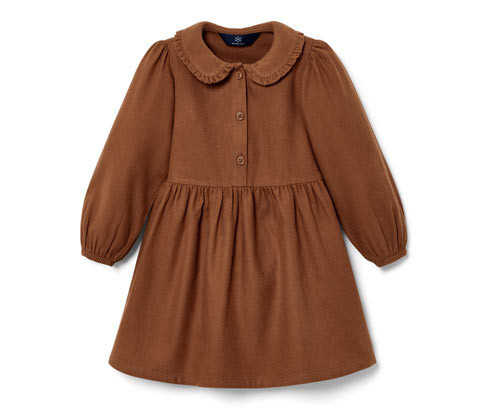 Tchibo - Dětské tkané šaty - pro dívky - vel. 86/92 - barva: béžová