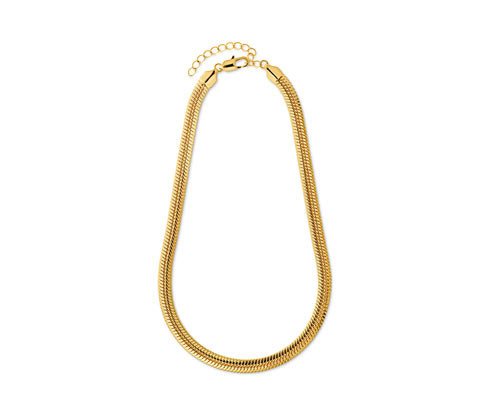 Tchibo - Náhrdelník Plochý hádek - barva: zlatá