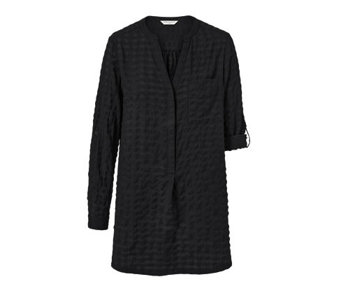 Tchibo - Dlouhá tunika s tkanou strukturou - pro ženy - vel. 36 - barva: černá/žakár
