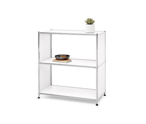 Tchibo - Kovový regál »Cn3« se 2 policemi - barva: bílá