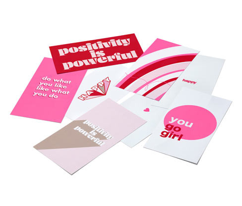 Tchibo - Sada pohlednic/mini obrázků - barva: bílá