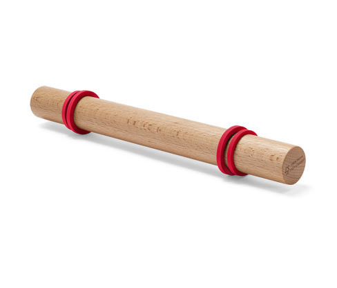 Tchibo - Dřevěný váleček na těsto - barva: červená