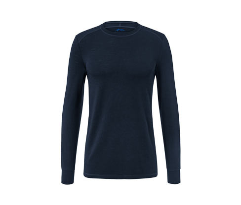 Tchibo - Triko s dlouhým rukávem a vlnou s certifikací RWS - pro muže - vel. S 44/46 - barva: modrá
