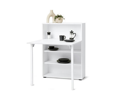 Tchibo - Regál s výklopným stolem - barva: bílá