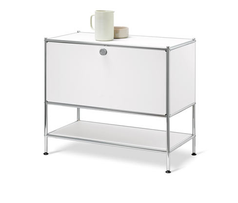 Tchibo - Odkládací skříňka CN3 s 1 výklopnými dvířky - barva: bílá