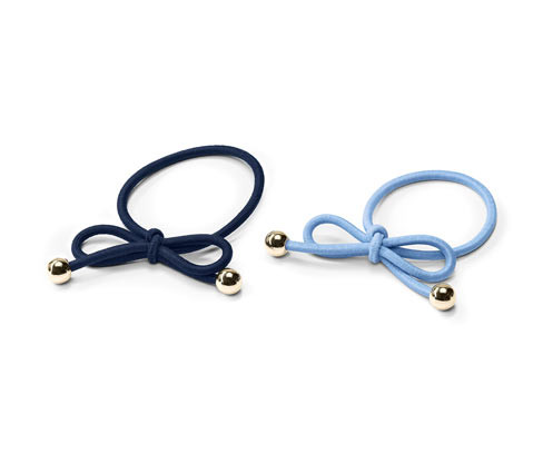 Tchibo - Gumičky do vlasů s perličkami - barva: modrá