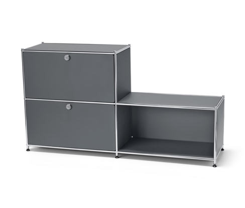 Tchibo - Kovový regál CN3 se 3 přihrádkami - barva: šedá