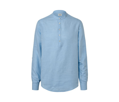 Tchibo - Košile s obsahem lnu - pro muže - vel. M 39/40 - barva: modrá
