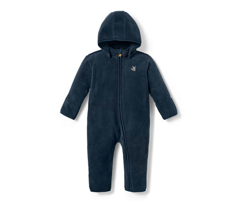 Tchibo - Fleecový overal - pro miminko - vel. 50/56 - barva: modrá