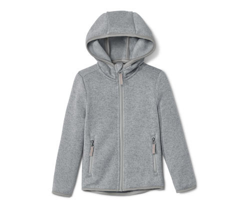 Tchibo - Dětská mikina z pleteného fleecu - pro ženy - vel. 86/92 - barva: šedá